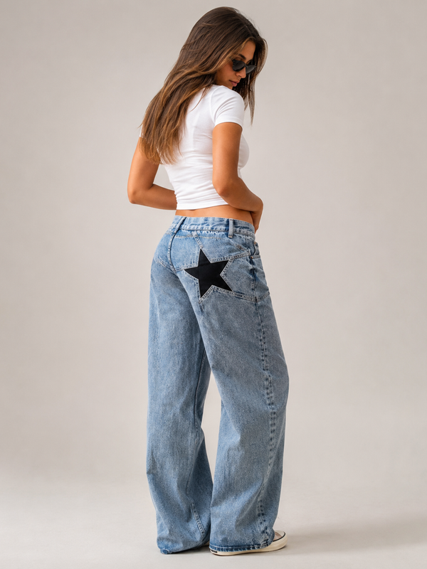 Stella — Star Wide-Leg Jeans