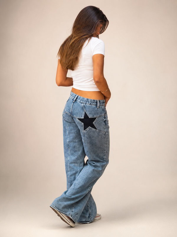 Stella — Star Wide-Leg Jeans