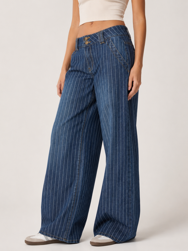 Valeria — Wide-Leg Tailored Jeans