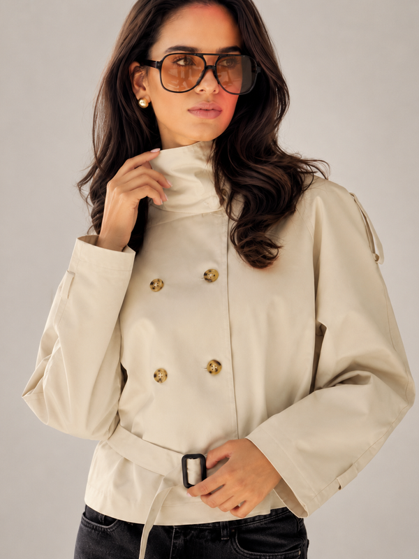 Camille — Cropped Trench Jacket