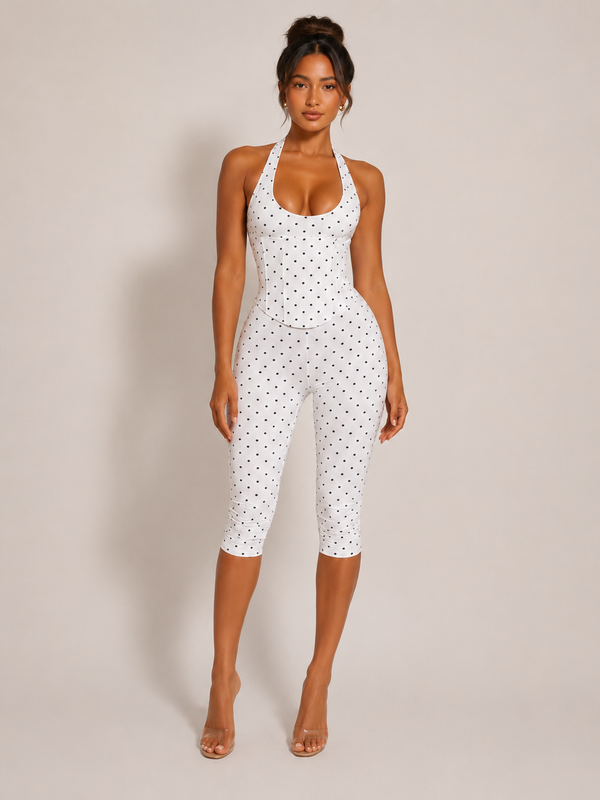 Elara — Halter Capri Jumpsuit