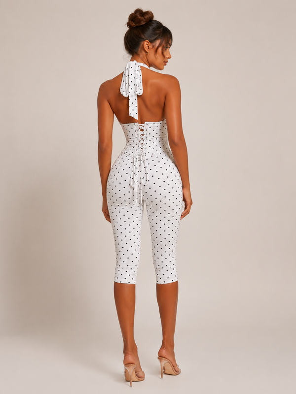 Elara — Halter Capri Jumpsuit